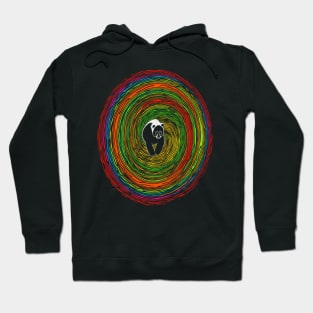 Colorful Abstract Psychedelic Panda - Unique and Vibrant Art Design Hoodie